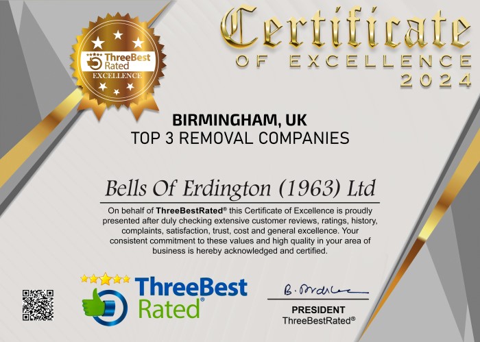 Bells of Erdington Certificate of Excellence 2024